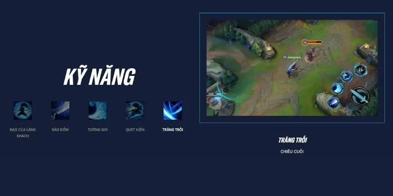 Kĩ năng tướng Yasuo trăn trối